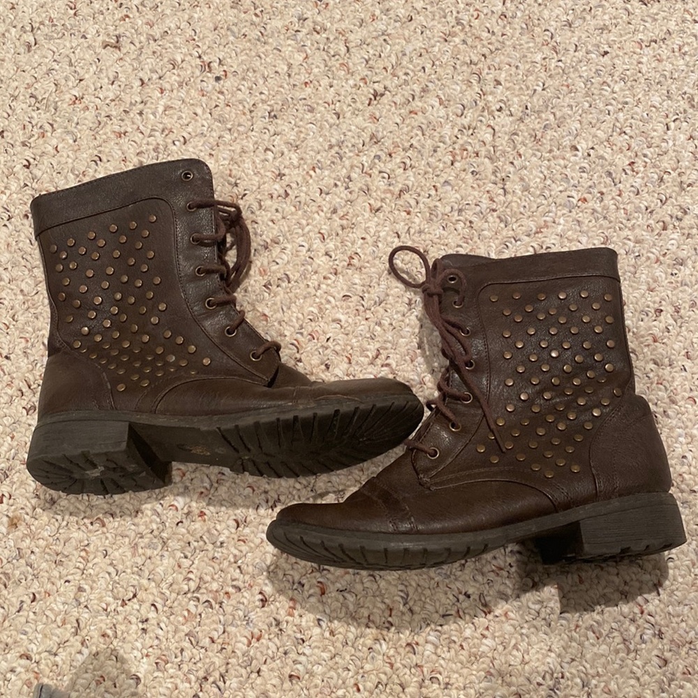 Brown Combat Boots
